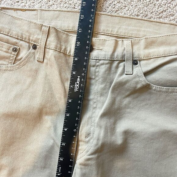 Levis 511 Pants Mens 36x32 Tan Utility Khaki Work Red Tab Straight - Picture 5 of 11